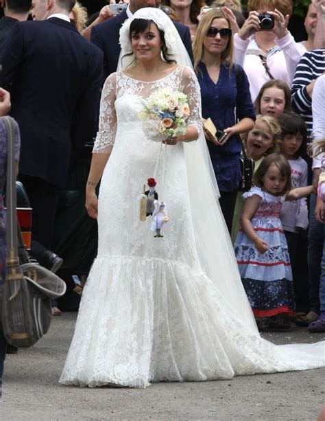 lilly allen dior wedding dress|Lily Allen married.